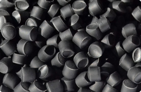Black HDPE plastic granules